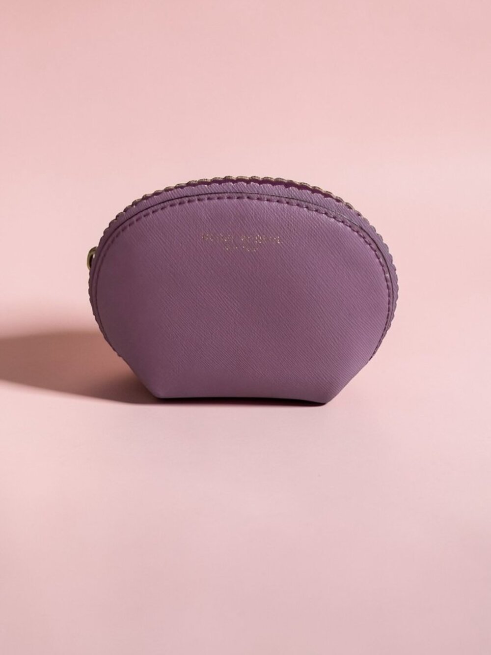 HENRI BENDEL Lavender Leather Small Cosmetic Makeup Bag Pouch